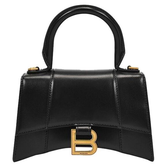 Hourglass Xs Bag - Balenciaga -  Black - Leather - Picture 1 of 4